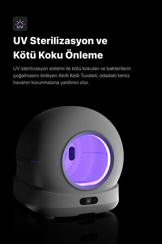 Otomatik Kedi Tuvaleti | 72L, 7L Atık Hazneli, UV, Wifi, Mobil Kontrol, Akıllı Kedi Tuvaleti (X8624) Otomatik Kedi Tuvaleti | 72L, 7L Atık Hazneli, UV, Wifi, Mobil Kontrol, Akıllı Kedi Tuvaleti (X8624)